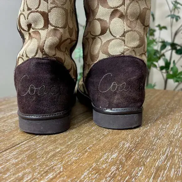 Coach Nikole Signature Shearling Boots A7266 - Picture 2 of 9